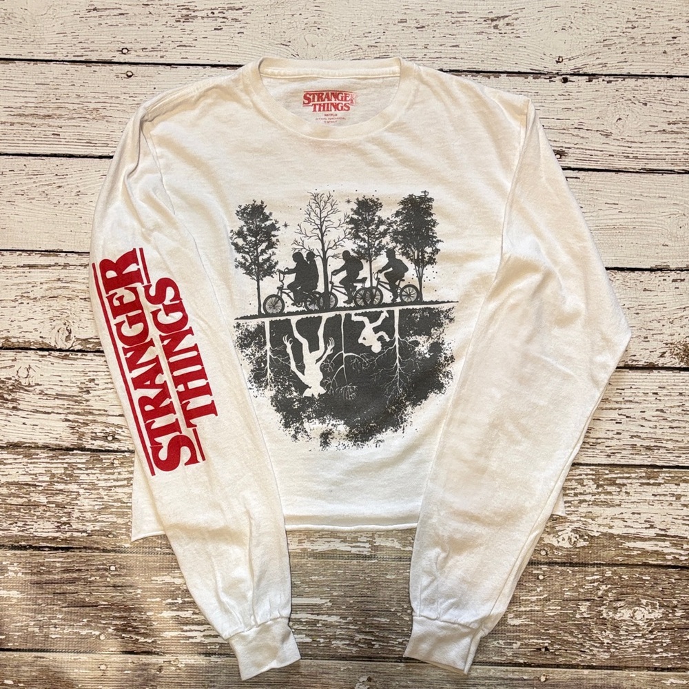 Netflix Stranger Things White Crop Top